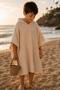 Heart Embroidered Muslin Fabric Mother Father Child Combination Poncho - 6