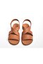 Women's Genuine Leather Cross-Strap Casual Sandals Comfortable Sole Summer Sandals - 5
