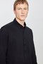 Stretchable in All Directions Cotton Knitted Black Men's Shirt - 4