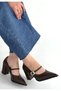 Women's Heeled Shoes Brown Skin Classic Stylish Nıvra - 2