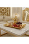 Pilsco Luxury Gold Stainless Steel Serving Tray with Elegant Handles – 50×35 cm - 2