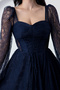 Sweetheart Neckline Long Sleeve Lace Dress Ecr5733 - 2
