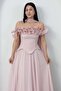 Strapless Collar Ruffle Chiffon Dress Drp562 - 3