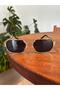 Haxon Gold Frame Dark Black Glass Sunglasses Men Women 2026 Trend (Limited Stock) - 2