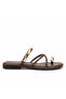 Melodi Women's Flip Flops with Gold Buckle, Daily Comfortable Summer Sandals - 3