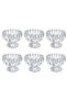 6-Piece Glass Footed Snack, Dessert, Fruit, Ice Cream, Candy Bowl Set, 130 ml