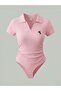 Polo Collar Ribbed Lycra Premium Bodysuit - 2