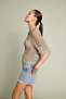 Lace-Detail Tricot Blazer Khaki - 2
