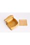 Square Satin Jewellery Storage Bag with 10 Seprate pouches inside/travelling jewellery kit for Bangle,Earring, Necklace set. (Golden) - 6
