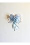 Bowknot Buckle Crispy Flower Transparent Lace and Chiffon Fabric Shiny Stone Buckle - 2