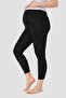 Adjustable Waist Black Stretchy High Waist Maternity Leggings - 5