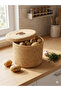 Natural Jute Rope Straw Potato Onion Basket Multi-Purpose Basket Kitchen Organizer Basket 25X20 - 2