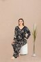Patterned Long Sleeve Lace Detailed Plus Size Pajama Set - 2