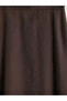 Anthracite High Waist A-Line Flared Skirt - 7