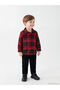Red plaid baby boy shirt and pants