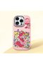 Pink Silicone Case Compatible with iPhone 15 Pro with Shock-Absorbing Camera Protections