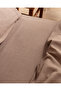 Tracey King Size 100% Cotton Pleated Linen Look Washed Bed Sheet Set - Mink - 5