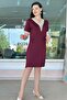 V Lace Collar Viscose 2 Thread Dress 6Y229