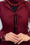 Women's Front Tie Crop Top - Skirted Set Burgundy - 2
