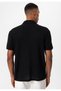 Polo neck knitted short sleeve men's shirt - 4