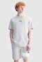 Bentley Loose Fit Crew Neck Printed 100% Cotton Men's Gray T-Shirt