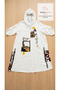 Plus Size Hooded Zipper Dress with Print Detail and Loose Cut Sleeves for Women - 2