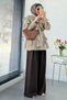 Premium Collared Blouse with Flywheel Detail – Khaki - 9