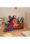 Pink Floral Wooden Desktop Pen Holder Pen Holder and Organizer (25X15 cm)Org11 - 4