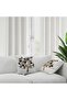 Punch Embroidery Patterned Gray Cream Autumn Themed Digital Printed Gift Set of 4 Throw Pillow Covers - 2