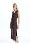 V-Neck Modal Blended Dress - 3