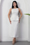 Crew Neck Strap Flounce Dress Dks1002 - 4