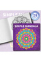 20x20cm 24pages SIMPLE MANDALA Coloring Book Simple Joys Stress Relief Drawing Book Perfect Gift for - 2