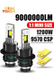 مصباح أمامي LED D4S (قطعتان) D2S D4S D2R D4R، إضاءة زينون للسيارة بقوة 9000000 لومن، تركيب مباشر 1:1، 9570 CSP Chi - 8