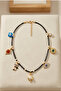 Ip Cat Pearl Evil Eye Charm Figure Pendant - 3