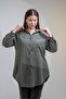 Women's Plus Size Long Shirt with Pocket Detail - 5