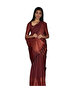 Maroon Lichi Silk Saree with Woven Blouse Piece - MAF3114 | Maroon - 2