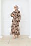 Seasonal Tunic Dress with Flower-Patterned Belt Detail - 8