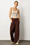 High Waist Relaxed Cut Trousers - 7