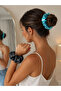 Women's Elastic Set of 2 Colorful Fabric Bagel Scrunchie Clips - 4