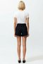 Women's Shorts High Waist Mini Ripped Denim Slim Fit Piping Rigid Woven Plain Pattern Acid - 5