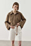 Wide Collar Tencel Shirt Khaki - 6