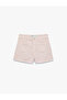 Pocket Detailed Regular Waist Cotton Slim Fit Mini Shorts - 4