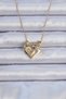 316L Steel Chain Gold Color Zircon Stone Magnet Heart Necklace 5886