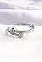 316L Steel Silver Color Oval Accessory Twisted Model Bracelet and Ring Combination 5 - Teolsa8112-7 - 4