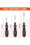 Ratcheting Screwdriver, 9-In-1 Multi Screwdriver, Adjustable Length, High-Strength Bits, Phillips, Slotted, Torx, Hex, Nut Driver - 6
