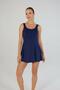 22500 Premium Women's Strappy Solid Color Backless Dress Swimsuit with Shorts (Tights) - 5