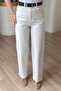 Belted High Waist Mom Jean - Ecru