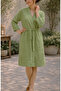 Double Layered Thin Muslin Fabric Women's Dressing Gown / Kimono - 2