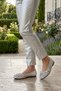 Silver Stone Embellished Women's Ballerinas and Special Occasion Shoes 4112 Z