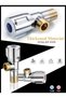 Silk Route - 2pcs Set 1/2' Angle Valve, 1/4 Turn Shut Off Valve, Toilet Water Valve, Sink Valve, Bathroom/Kitchen/Toilet Taps/Pipes Faucet/Wash Basin Valve - 5